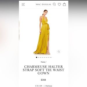 CHARMEUSE HALTER STRAP SOFT TIE WAIST GOWN